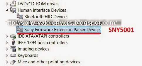 sony vaio update firmware extension parser device patch installing