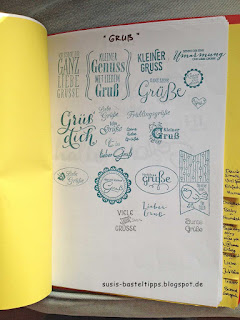 Index Seite Kategorie Gruß vom Stempel index diy hefter zum Organisieren von schriftstempeln von demonstratorin von stampin up