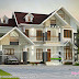 Grand sloped roof home plan 2498 square feet