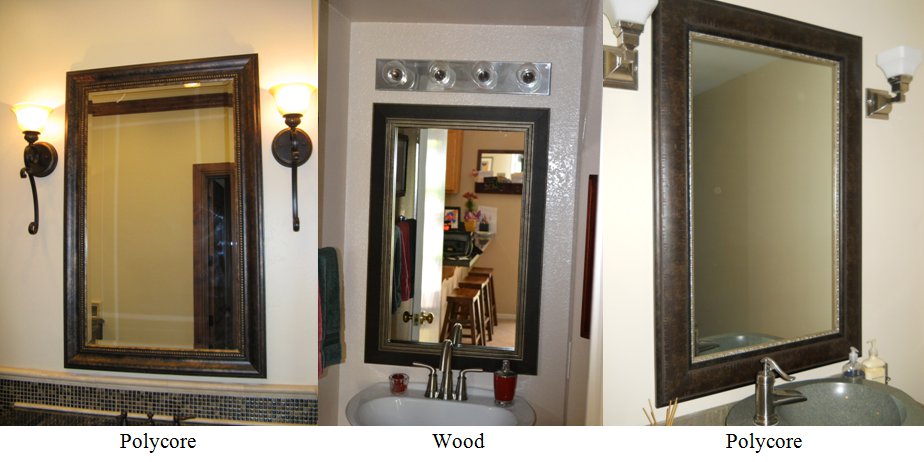 Reflected Design Wood Vs Polycore Mirror Frame Molding Polycore Mirror Frame Molding
