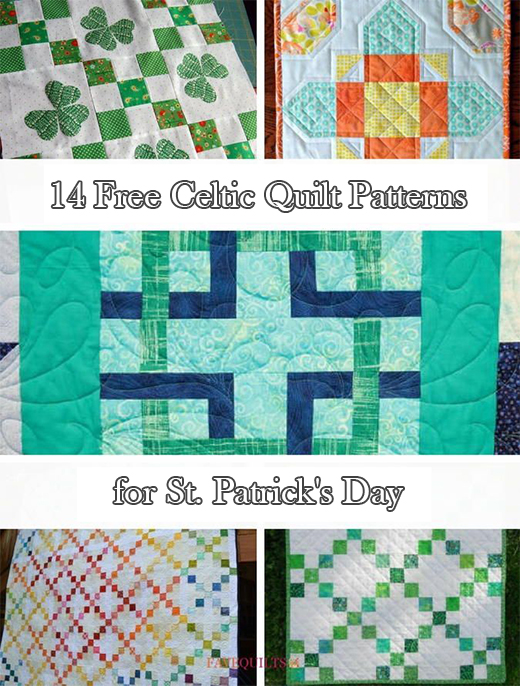 14 Celtic Quilt Patterns for St. Patrick's Day By Ashley Jones from FaveQuilts