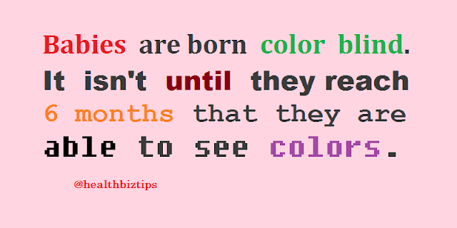 Babies are born color blind. It isn't until they reach 6 months that they are able to see colors.