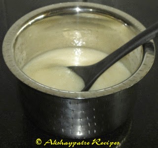 make a rava paste and bring it to boil.