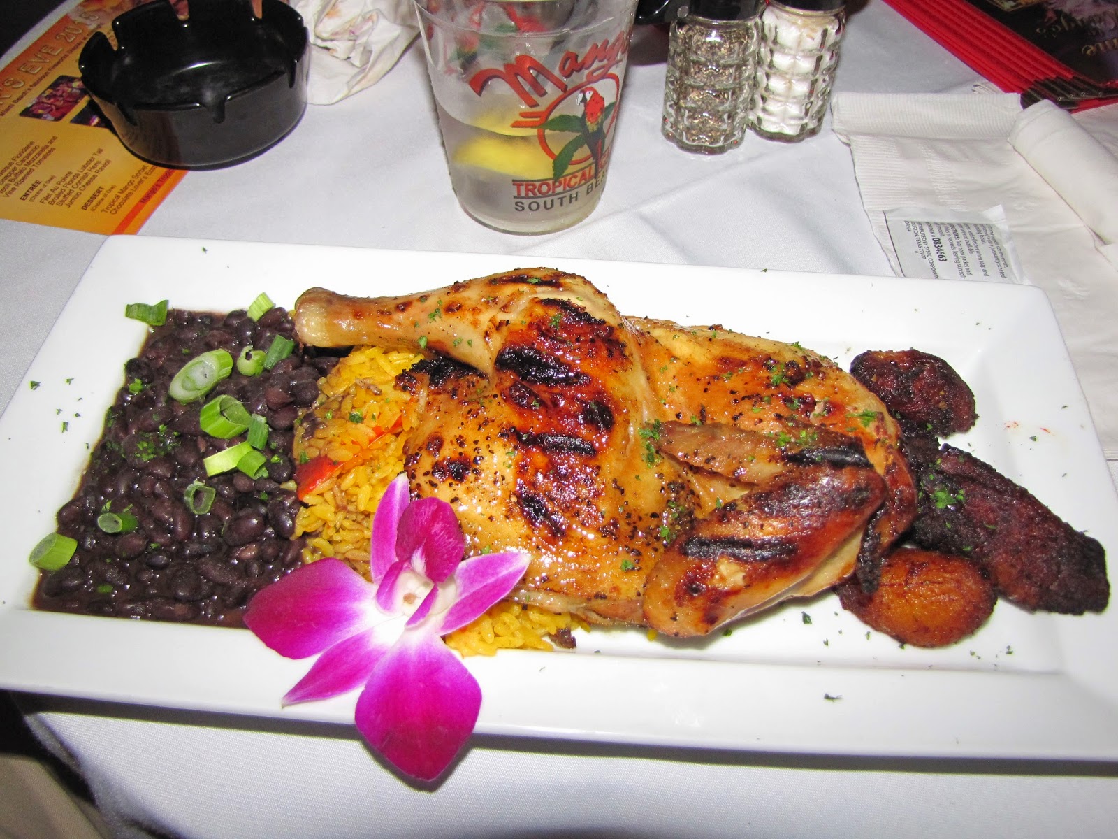 Roasted Margarita Chicken from Mango's Tropical Cafe in Miami, Florida