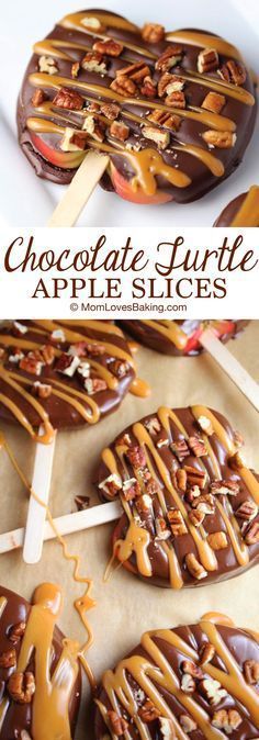 Chocolate Turtle Apple Slices are thick slices of Fuji apples covered in melted chocolate, drizzled with caramel and topped with nuts. Happy Fall y'all! I can't believe it's already here. I'm so… Chocolate Turtle Apple Slices are thick slices of Fuji apples covered in melted chocolate, drizzled with caramel and topped with nuts. Happy Fall y'all! I can't believe it's already here. I'm so…