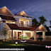 2754 sq-ft modern 4 bedroom sloping roof home