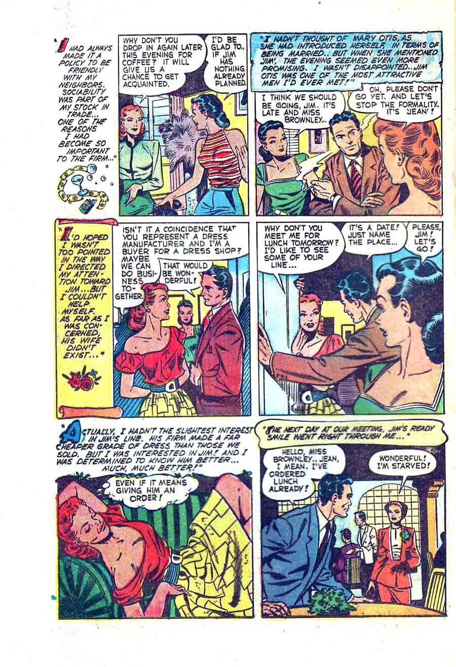 Pictorial Romances v1 #10 st. john romance comic book page art by Matt Baker Pictorial Romances v1 #10 st. john romance comic book page art by Matt Baker