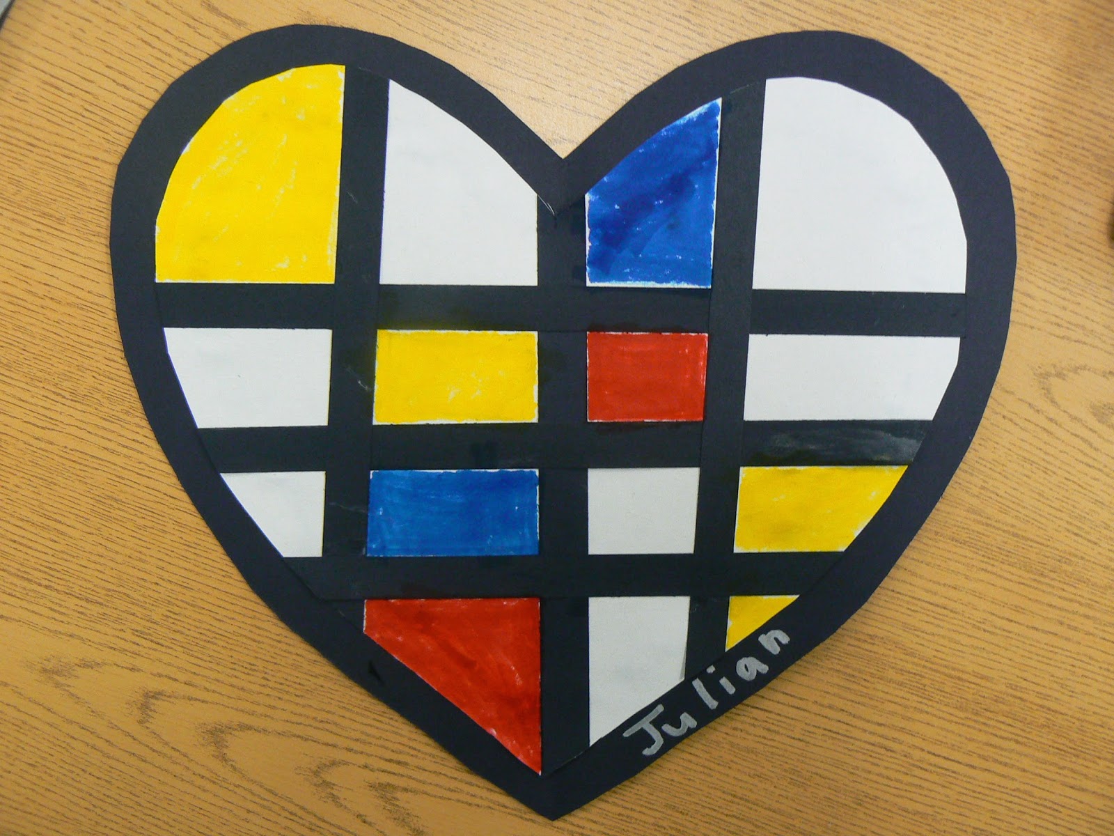 Mrs. T's First Grade Class: Mondrian Style Hearts