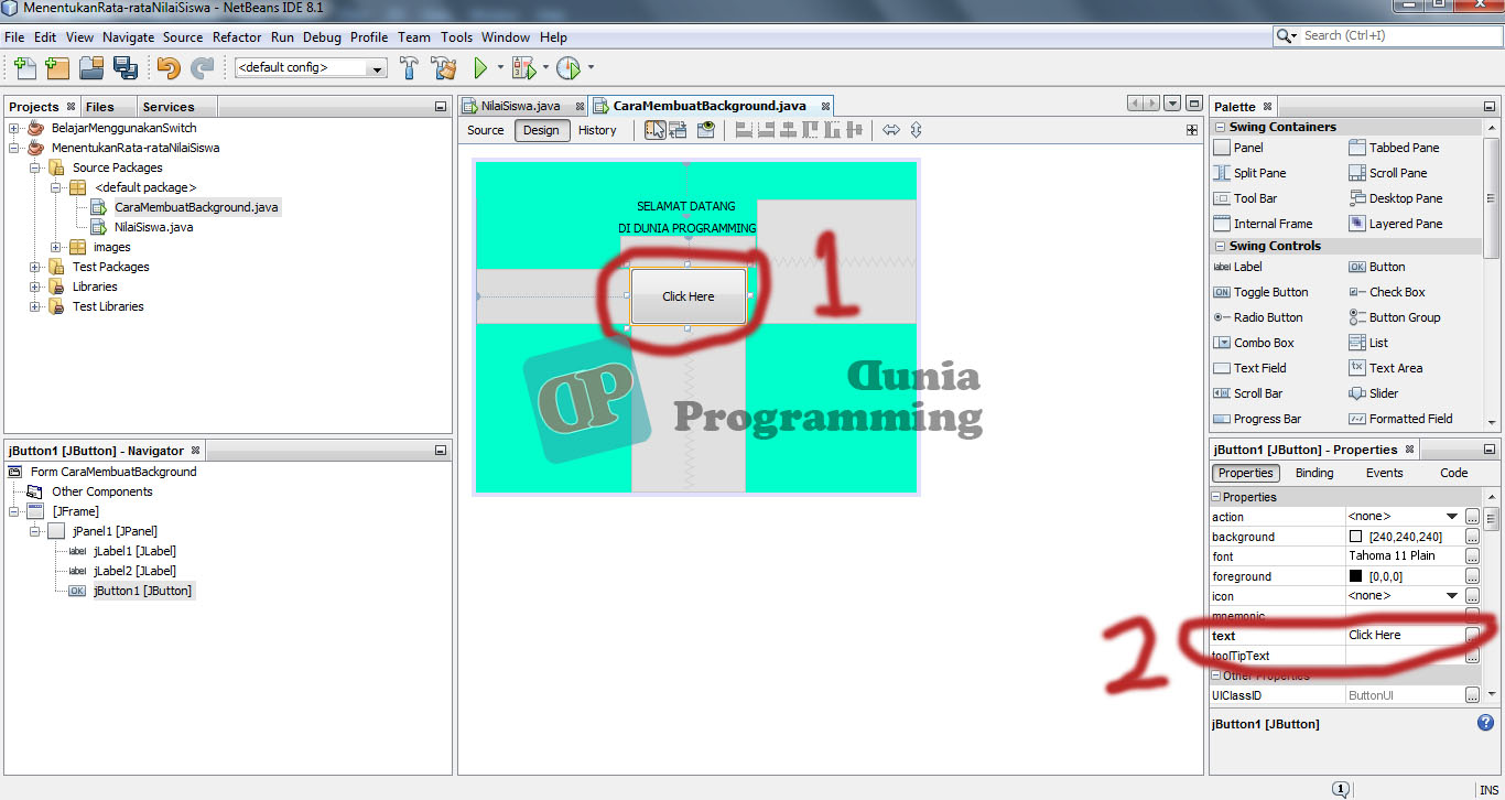 Cara Menambahkan Icon Gambar Pada Tombol Di Program Java Netbeans - Dunia Programming