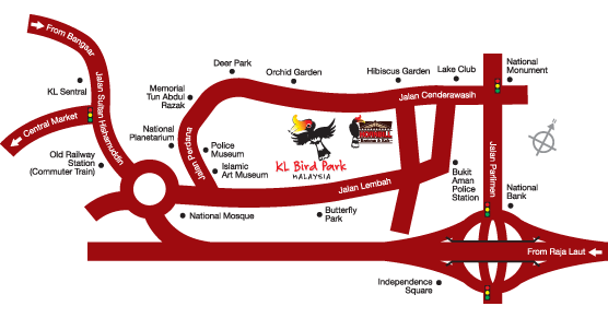 Peta Taman Burung Kuala Lumpur | KL Bird Park MAP Peta Taman Burung Kuala Lumpur | KL Bird Park MAP