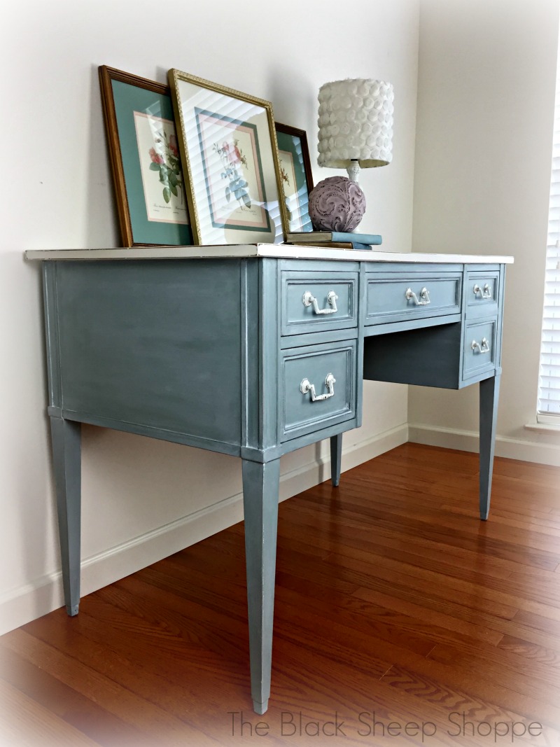 Side view of desk. Side view of desk.