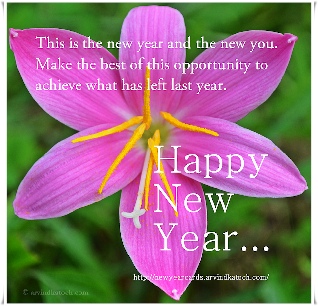 New Year, Happy New Year, opportunity, achieve, New Year Card, HD Card