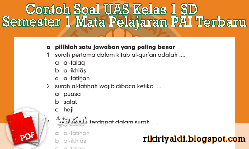 Hot Topik Contoh Soal Uraian Bebas Pai Sd