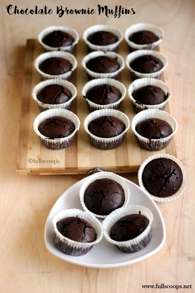 Chocolate Brownie Muffins Full Scoops A food blog with easy,simple