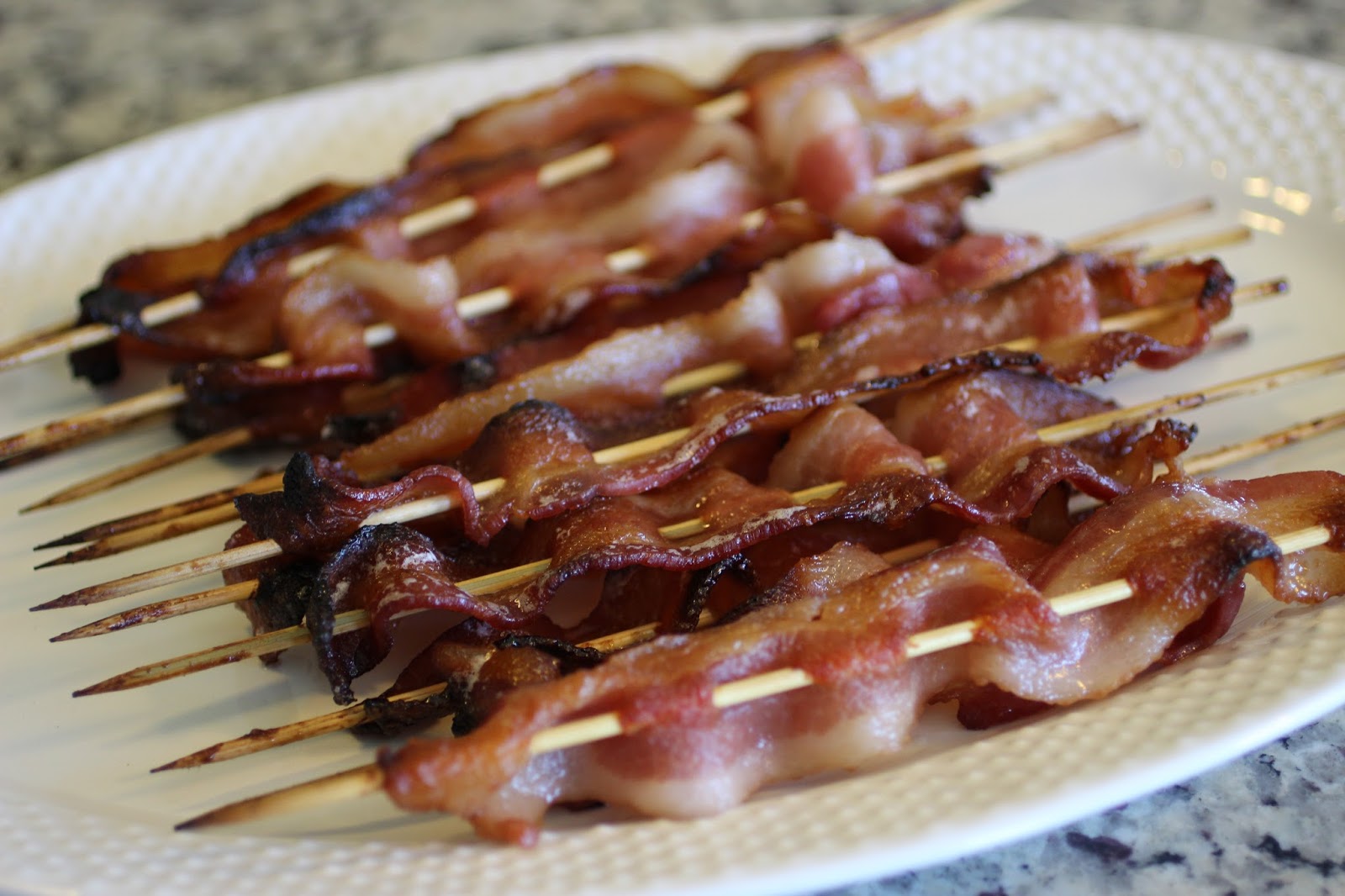 a blonde, a boy, and a blog. . . candied bacon skewers