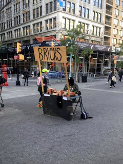 bricks for sale stall in high street flash sale joke stall