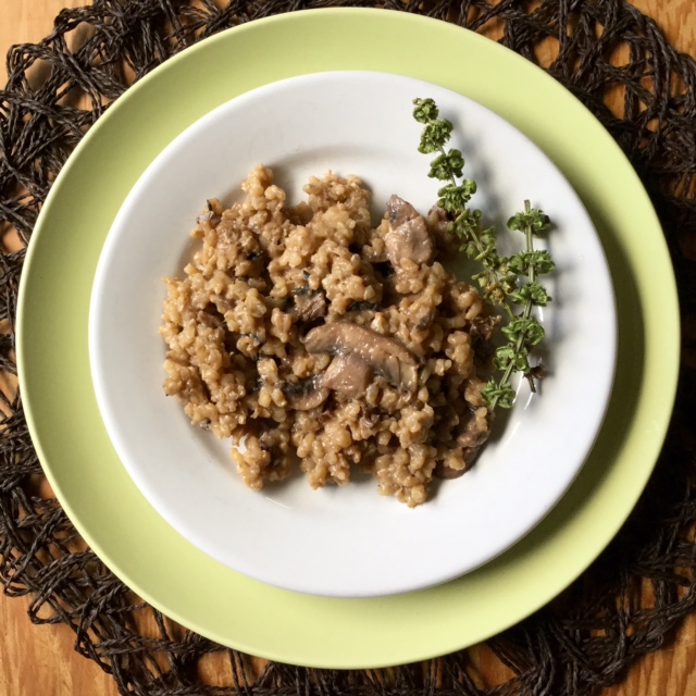 Home Cooked Vegan Wild Mushroom Risotto