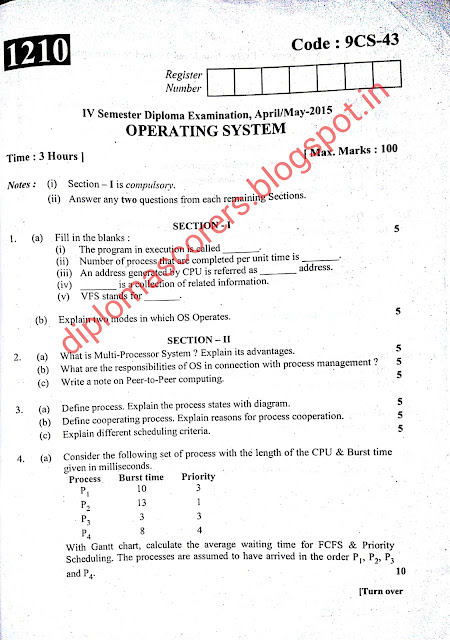 Paper for operating systems