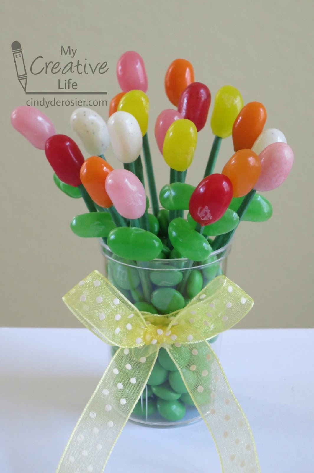 Cindy deRosier My Creative Life Miniature Edible Jelly Bean Bouquet