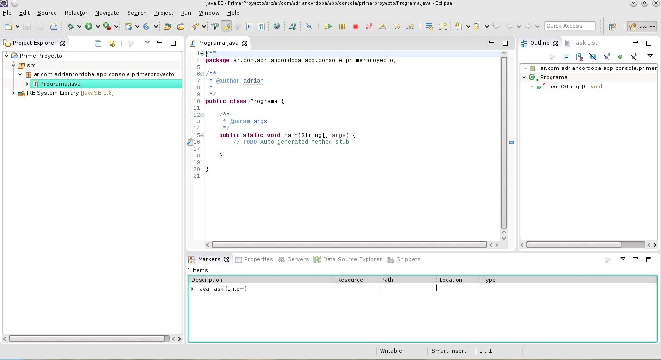 Tutoriales Java SE: Tutorial 02 - Desarrollo de una aplicación Java con ...