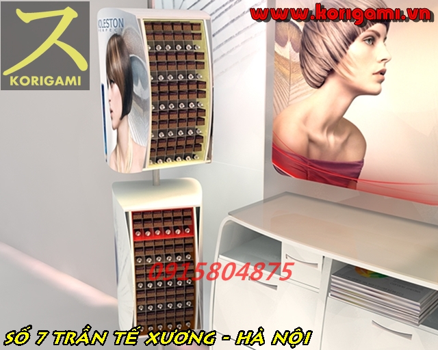 THAM KHẢO THIẾT KẾ PHÒNG NHUỘM TÓC LÀM HOÁ CHẤT COLOR BAR