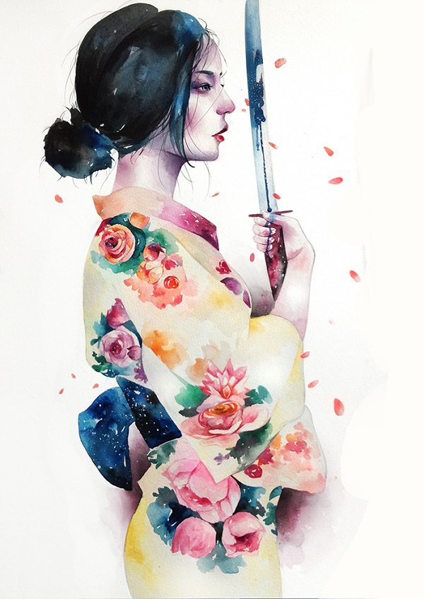 Beautiful Watercolor Illustrations By Kazel Lim