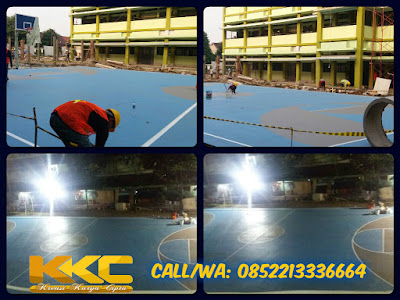 Pengecatan Lapangan Basket Rehabilitasi Sekolahan Paket 2