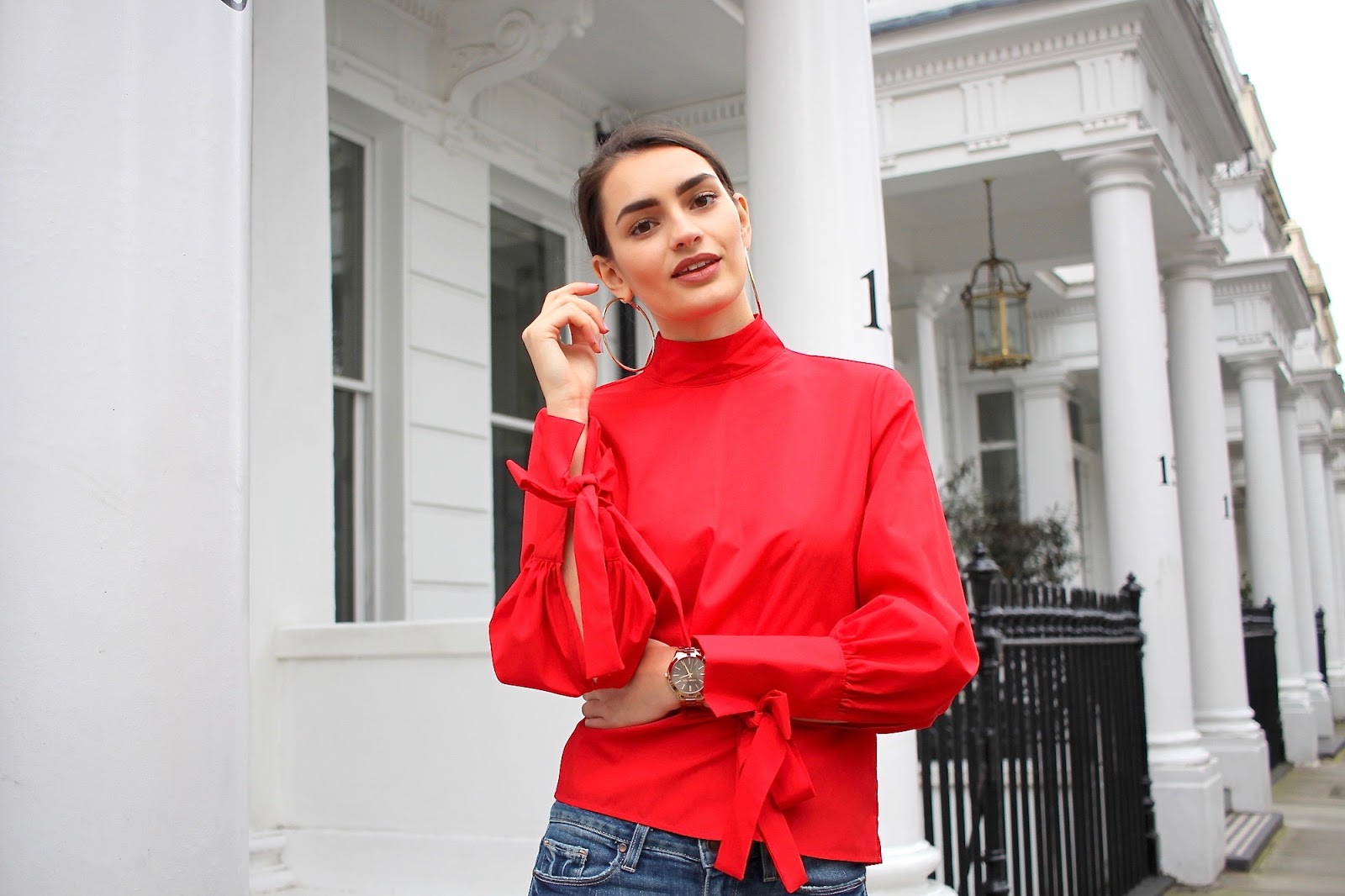 red top topshop peexo style blogger