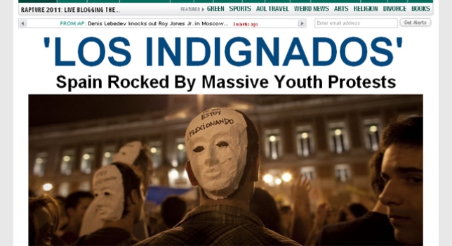 Movimiento15M: Portadas del Movimiento 15M en la prensa internacional