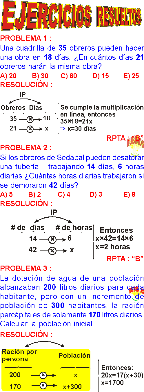 Calculadora de regla de tres compuesta