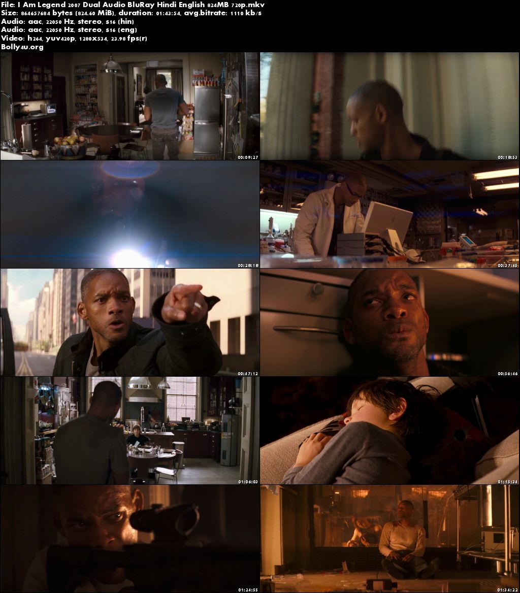 I Am Legend 2007 BRRip 350Mb Hindi Dubbed Dual Audio 480p Download I Am Legend 2007 BRRip 350Mb Hindi Dubbed Dual Audio 480p Download