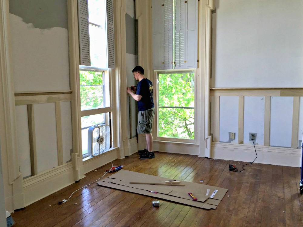 DIY Board and Batten with Hot Glue