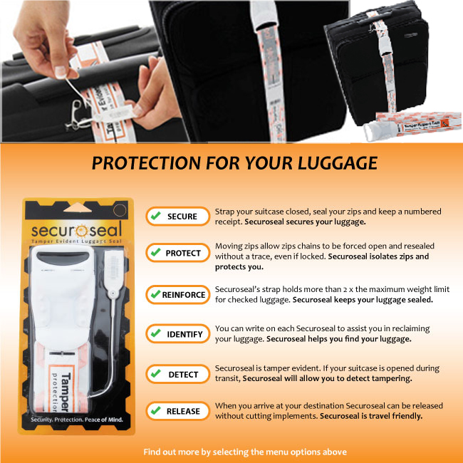 Survive the Elements Securoseal Tamper Evident Luggage Seal Pack of 3