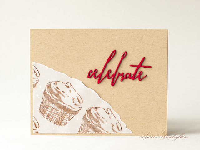 Greeting Card with Cupcake from Inkadinkado by Sweet Kobylkin