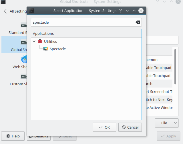 Take screenshot on Plasma/KDE Desktop in archlinux