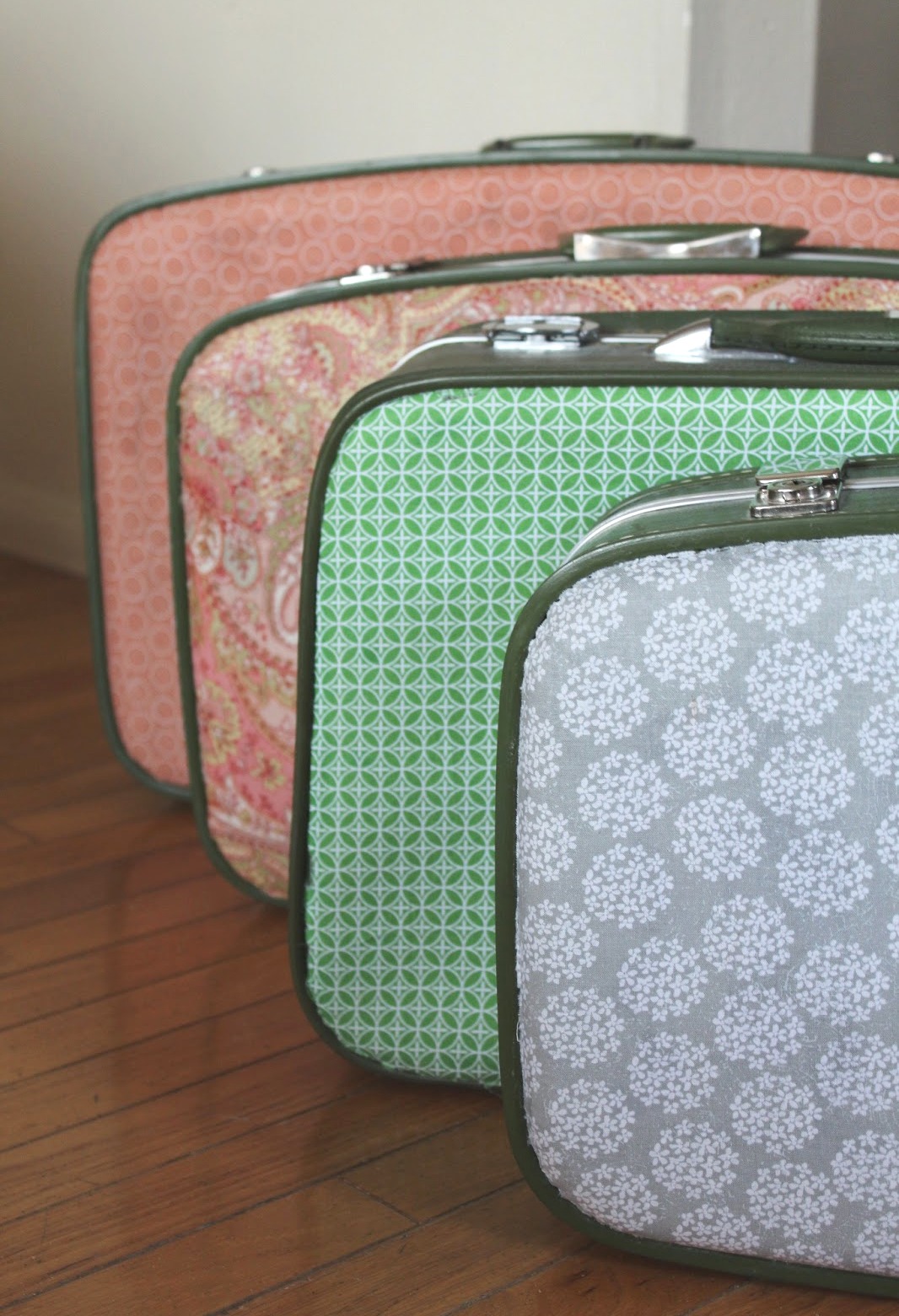 Turned to Design DIY Fabric Covered Suitcases