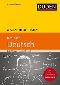 Wissen – Üben – Testen: Deutsch 8. Klasse: Ideal zur Vorbereitung auf Klassenarbeiten. Für Gymnasium und Gesamtschule