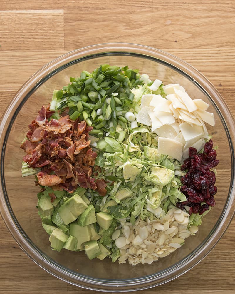 Recipes Bacon Avocado Brussels Sprout Salad With Lemon Vinaigrette