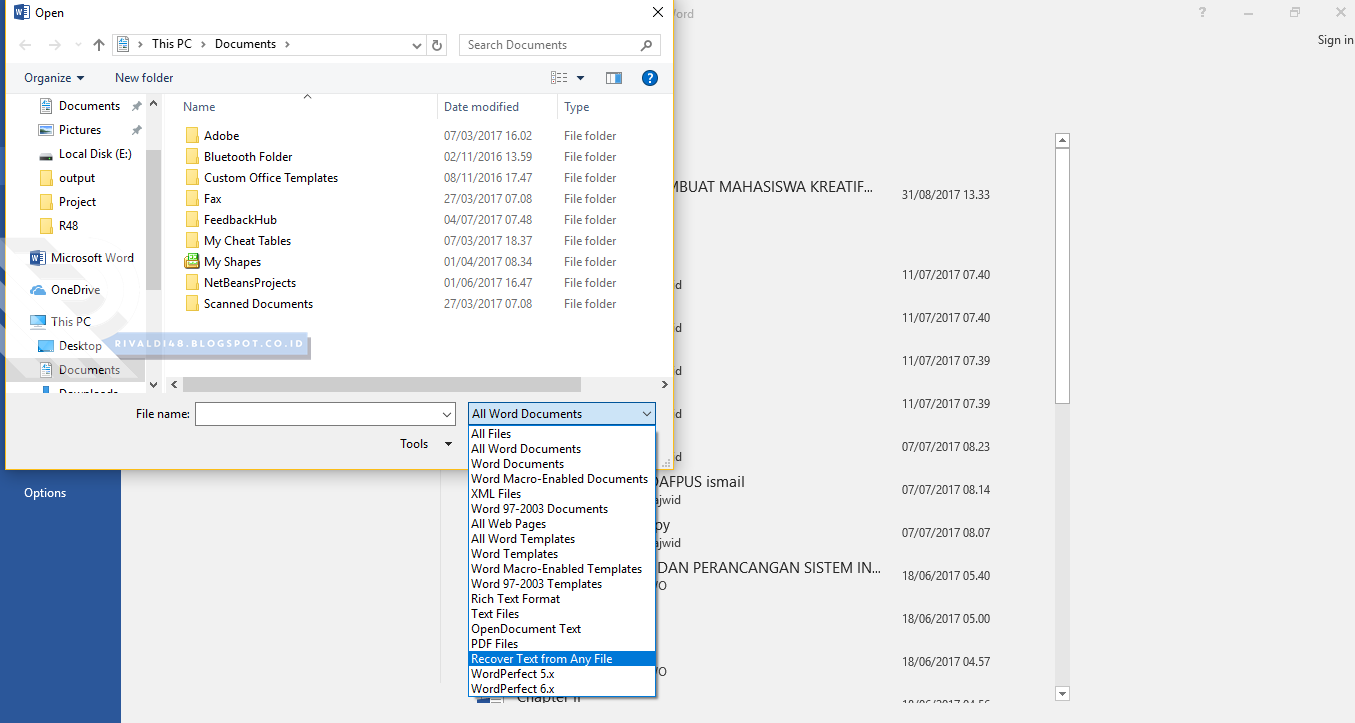 File open name. File open name