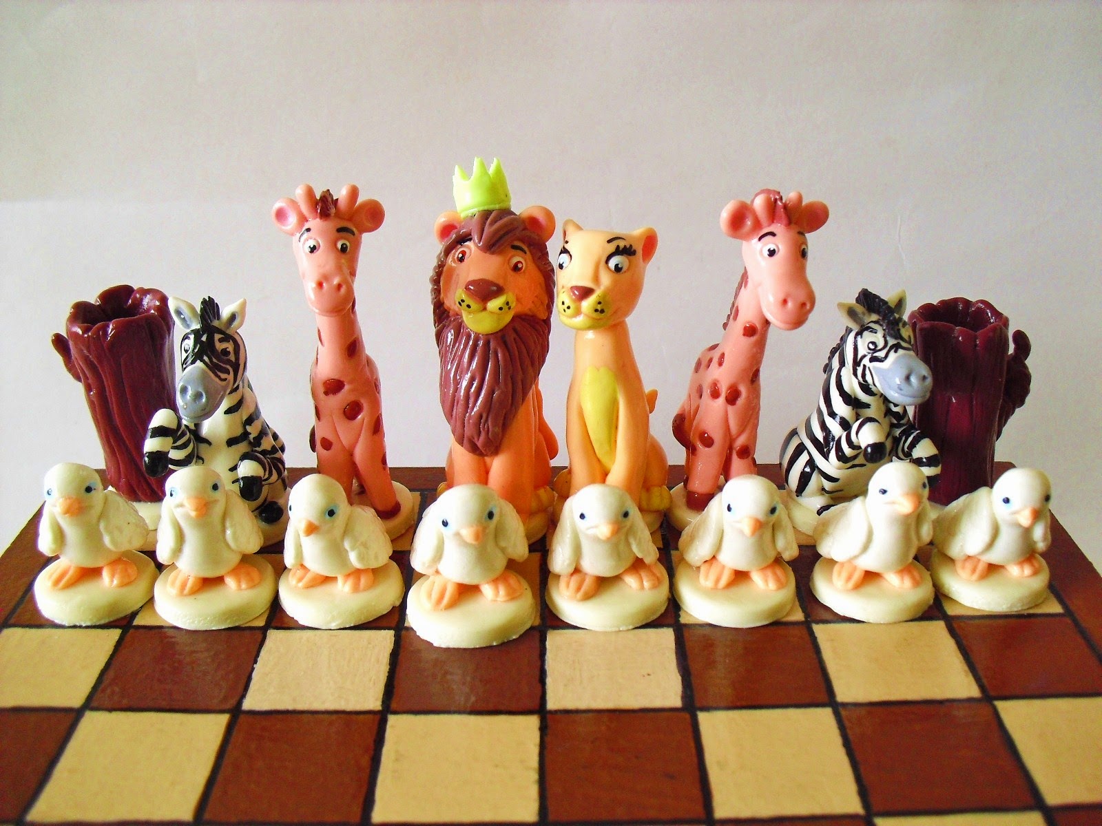Biscuichos: Jogo xadrez Animal