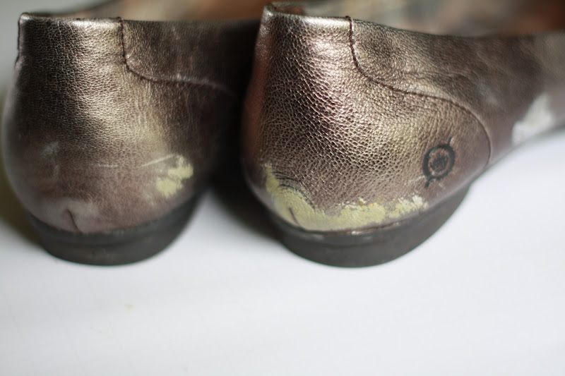 metallic shoe paint