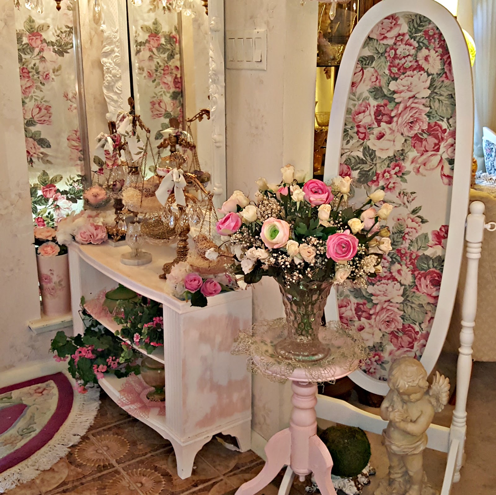 Penny's Vintage Home Repurposing a Broken Full Length Mirror Stand