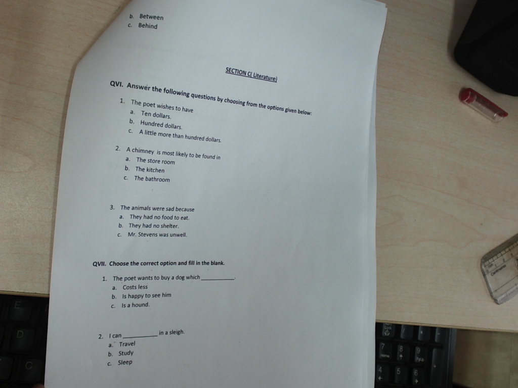 Grade2 Podar International School, Gandhingar sample question paper