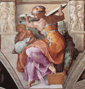Sibilla Libica  (a detail), by Michelangelo
