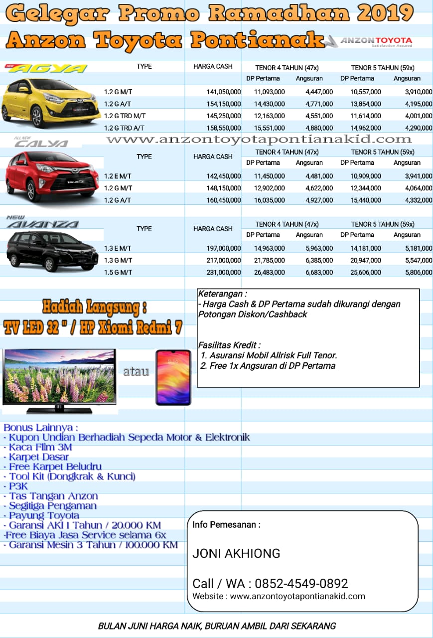 Promo Ramadhan 2019 Anzon Toyota Pontianak Anzon Toyota Pontianak
