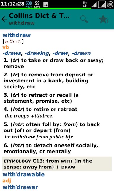 Offline Collins Dictionary and thesaurus