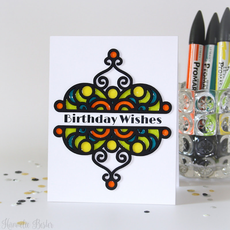Stained glass effect : Birthday card
