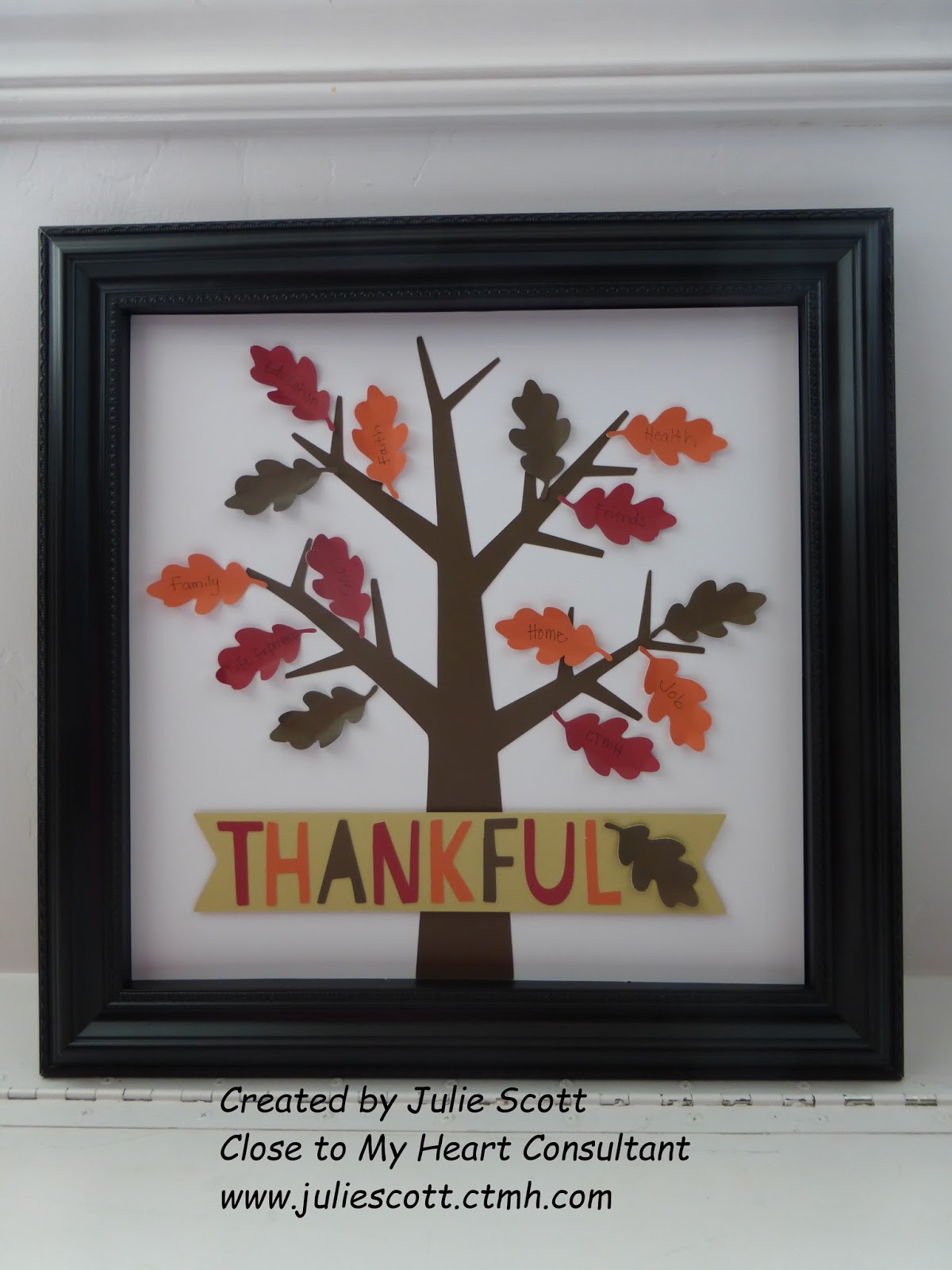 Food, Crafts, and More! Thankful Shadow Box