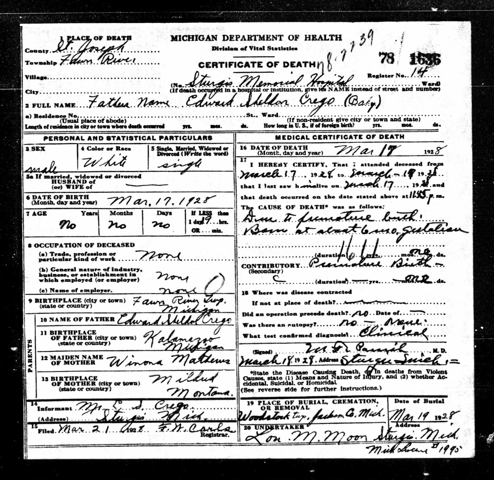 Hagan Crego Genealogy Research Log 2017