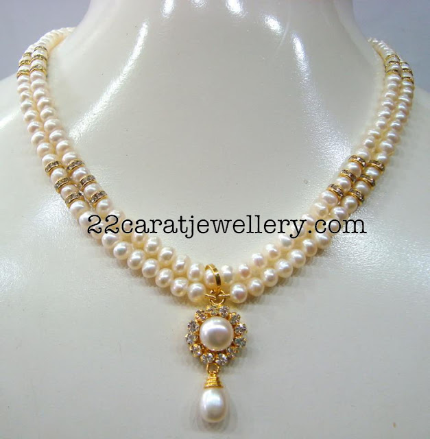 Pearls Necklace 1000 rs - Jewellery Designs